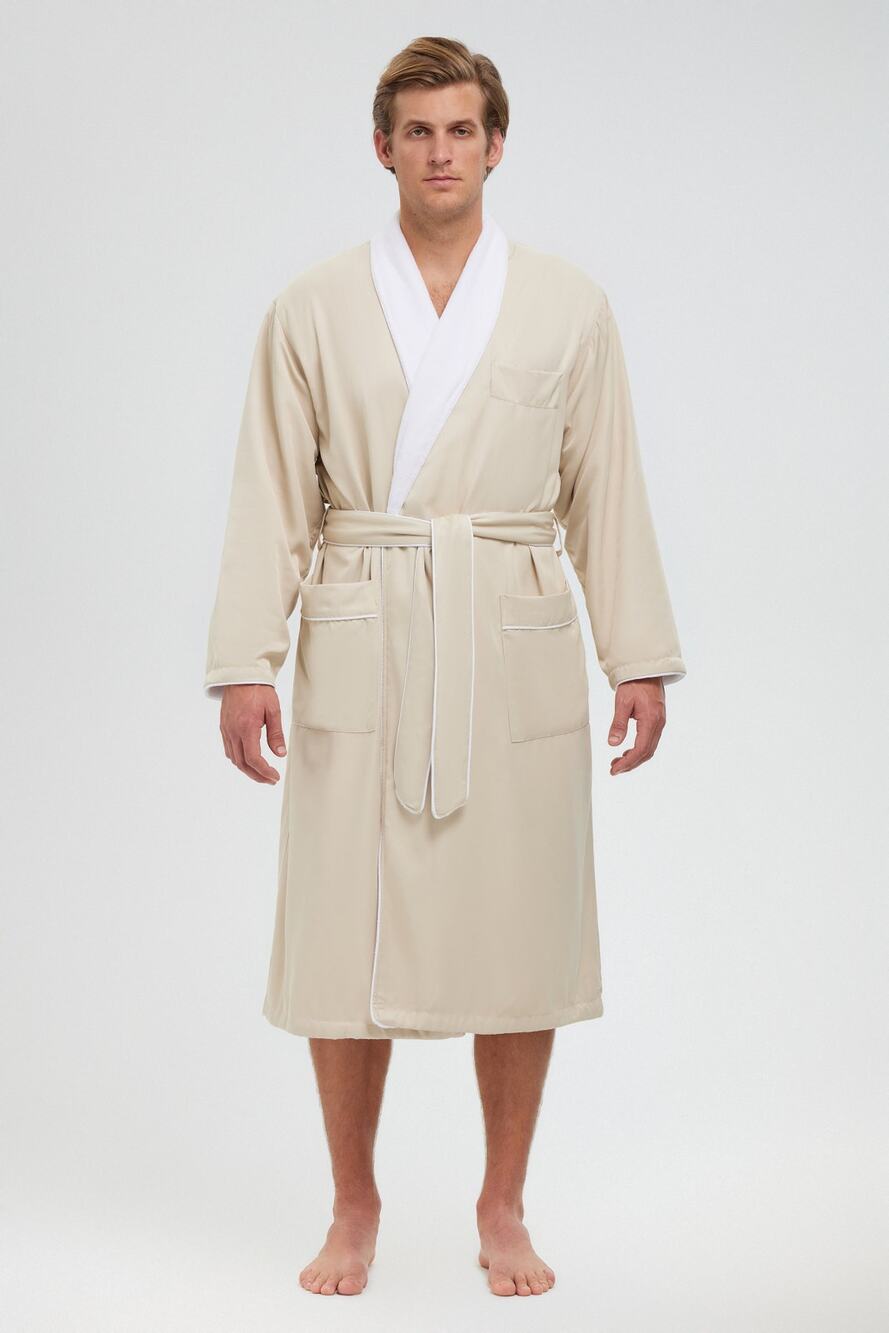 Monarch Cypress Mens XL Plush Lined Microfiber Shawl Spa Robe Belted